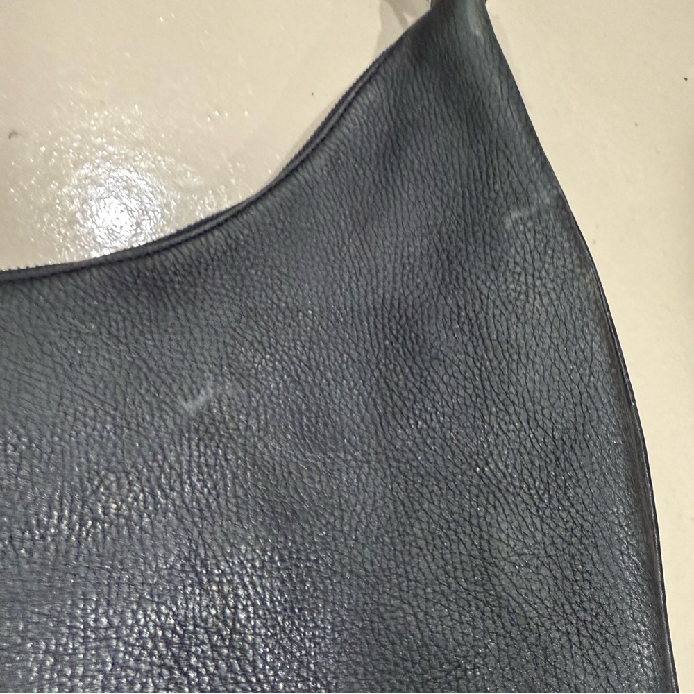 SOLD Vintage Banana Republic Black Leather Hobo Bag shoulder purse grunge everyd - Picture 4 of 16